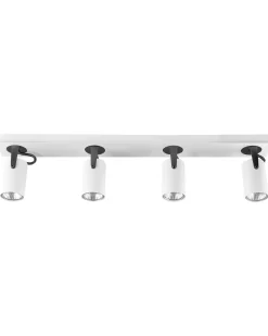 4 lys-spotlight KLIP Hvid Metal Justerbar