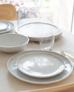 8 x sidetallerken SESAME Stentøj Lysegrå