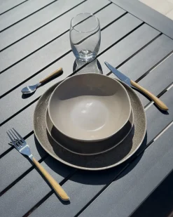 8 x spisetallerken COSTMARY Stentøj Grå