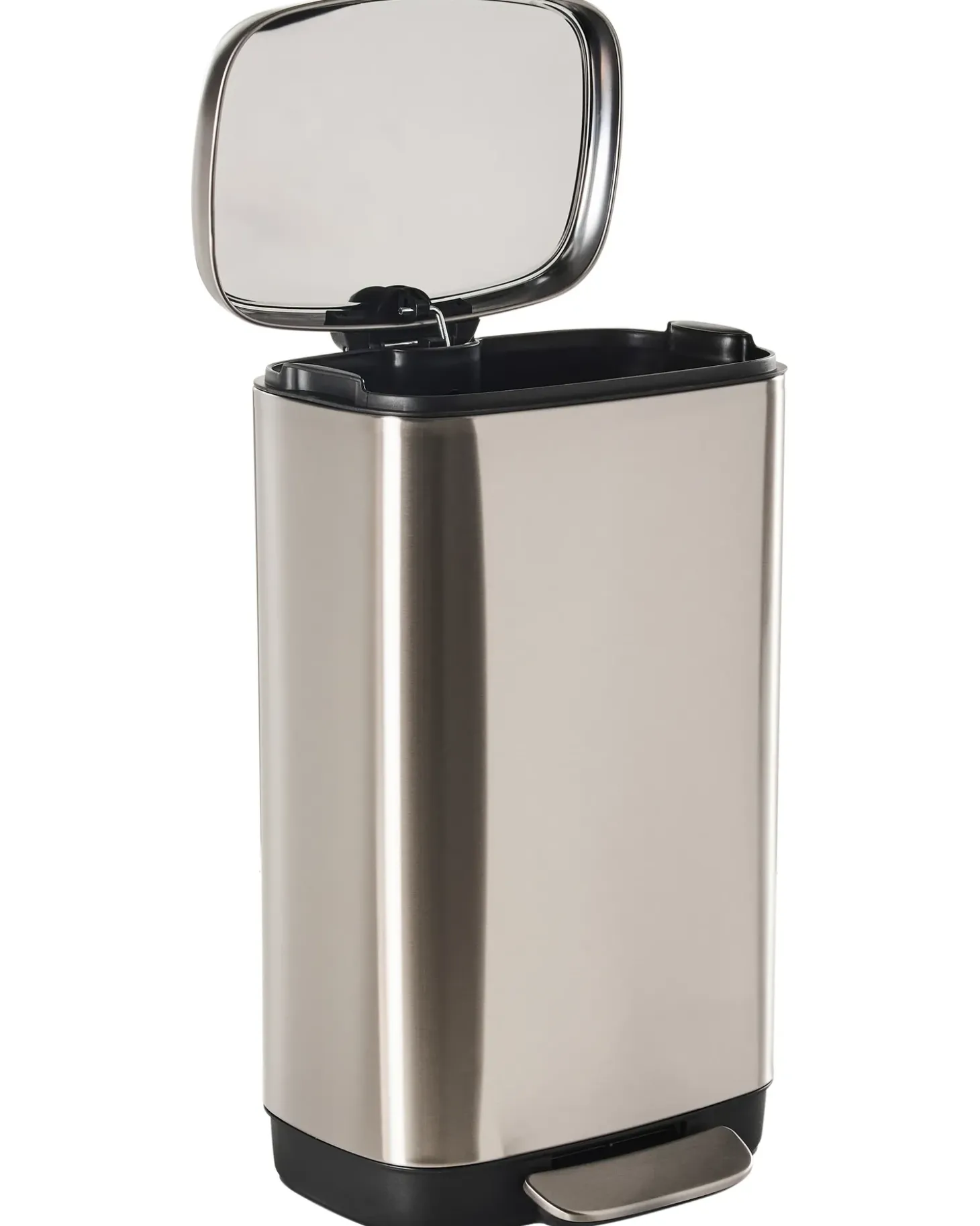 Affaldsbeholder med pedal 30 L ECOCOLLECT Metal Sølv