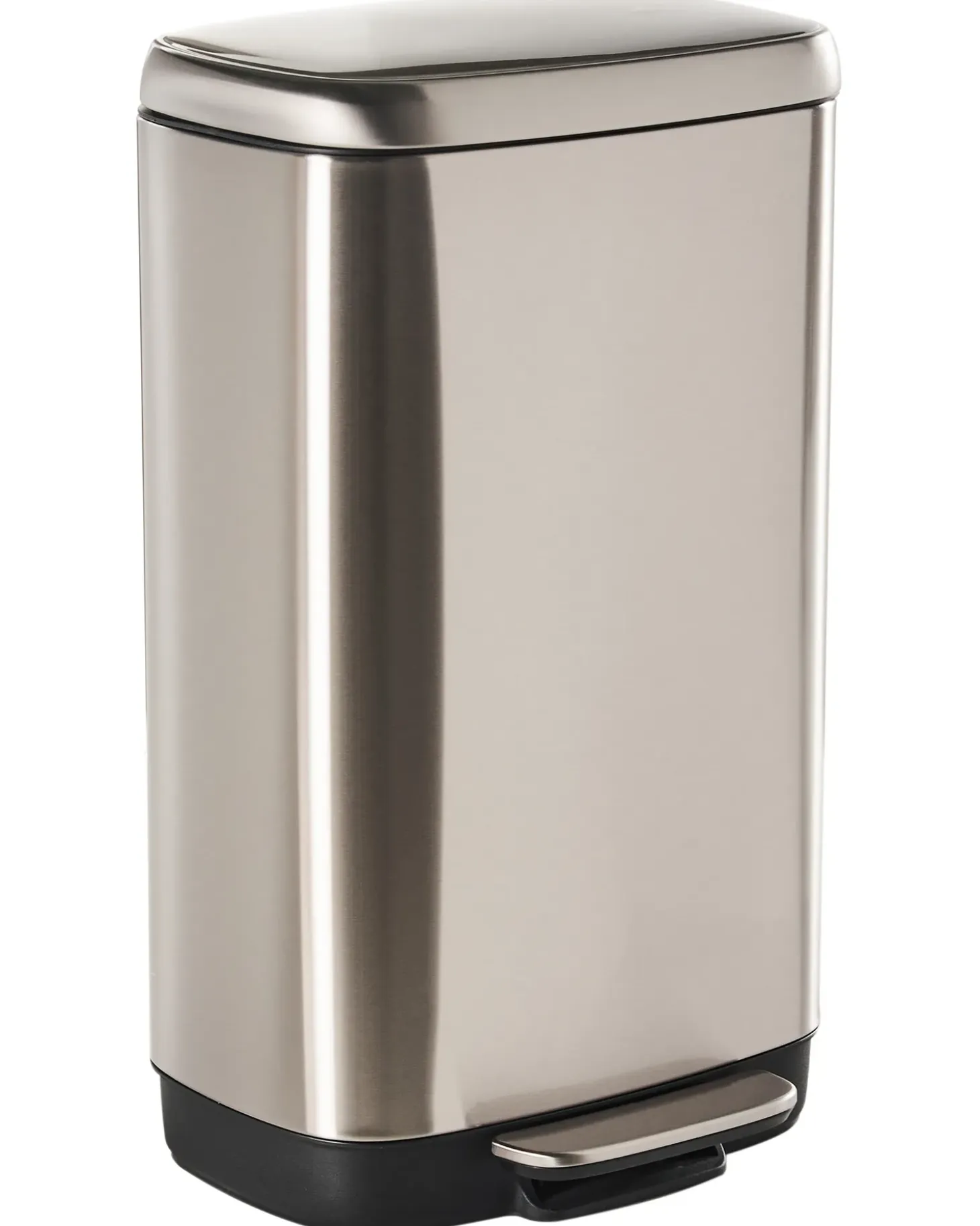 Affaldsbeholder med pedal 30 L ECOCOLLECT Metal Sølv