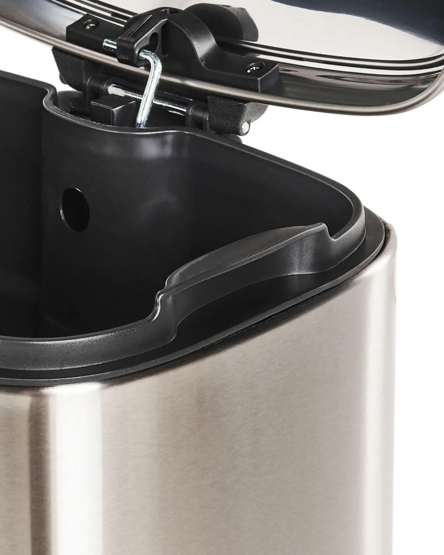 Affaldsbeholder med pedal 30 L ECOCOLLECT Metal Sølv