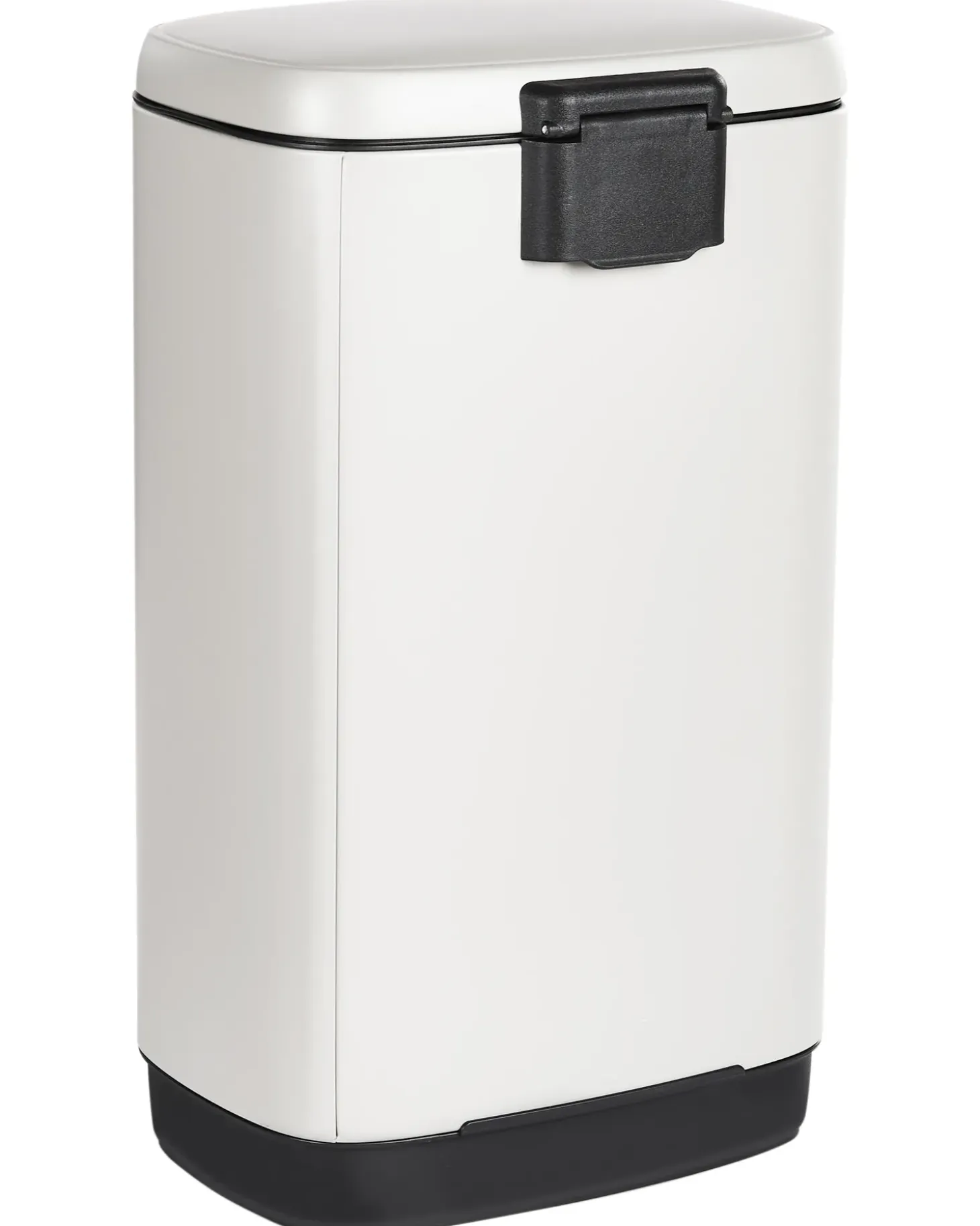 Affaldsbeholder med pedal 30 L ECOCOLLECT Metal Hvid
