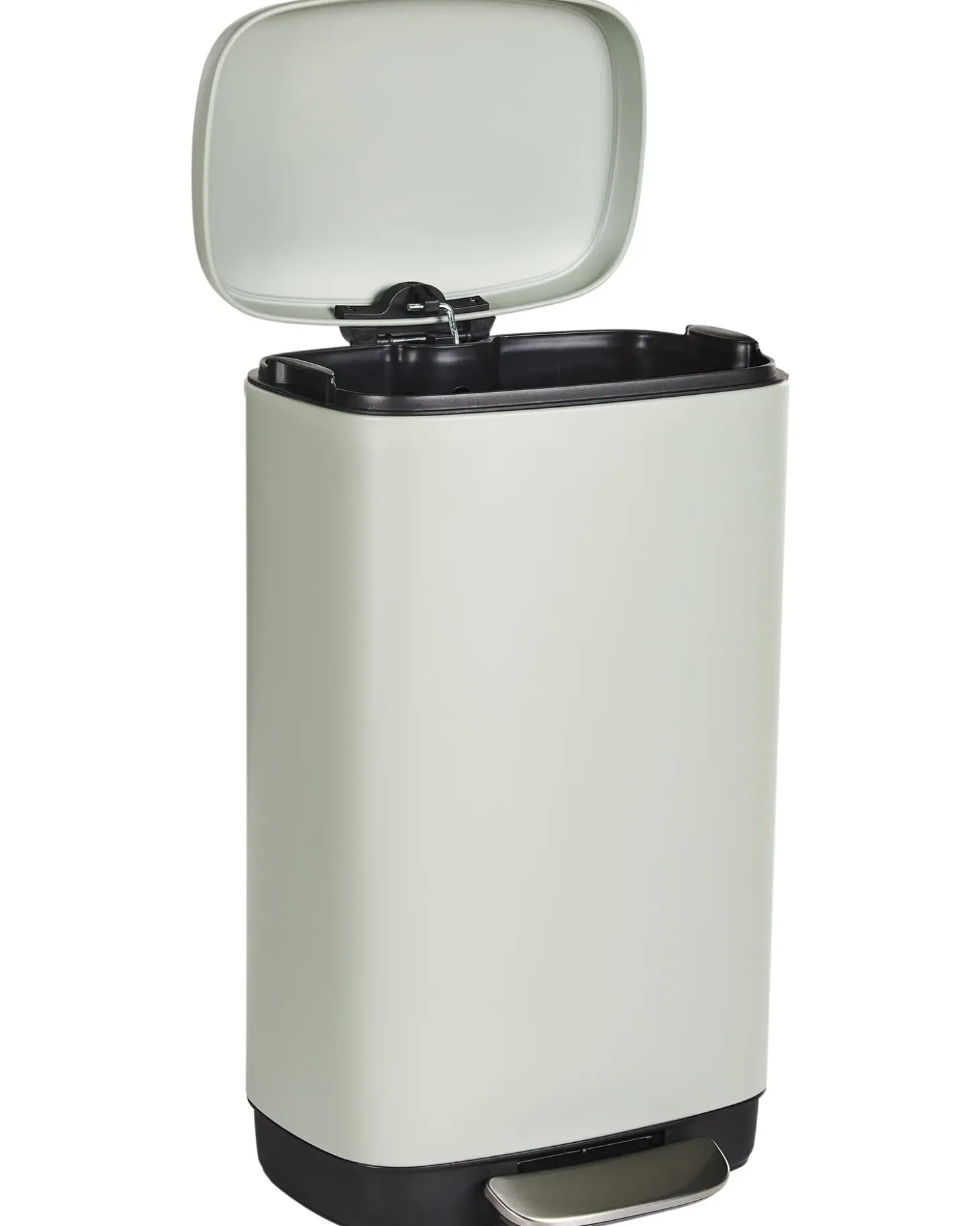 Affaldsbeholder med pedal 30 L ECOCOLLECT Metal Lysegrøn