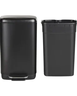 Affaldsbeholder med pedal 30 L ECOCOLLECT Metal Sort
