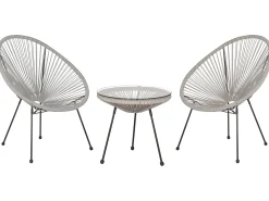 Altansæt ACAPULCO II PE-rattan Lysegrå