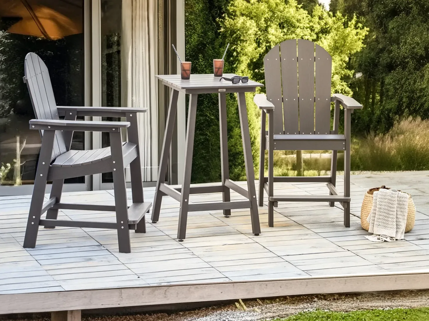 Altansæt ADIRONDACK Mørkegrå