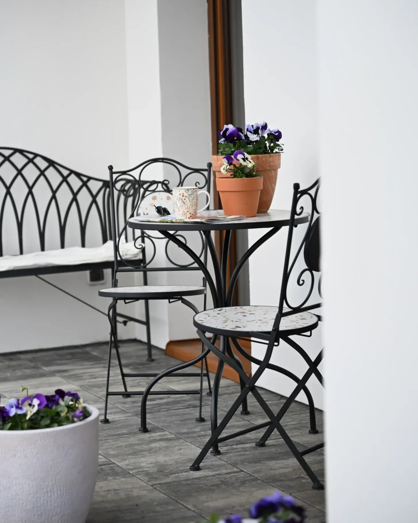 Altansæt Foldbar ARTENA Metal Sort
