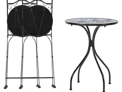 Altansæt Foldbar CIVITA Metal Sort