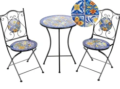 Altansæt Foldbar CORIANO Metal Sort
