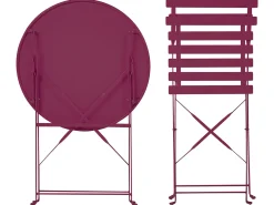 Altansæt Foldbar FIORI Metal Bordeaux