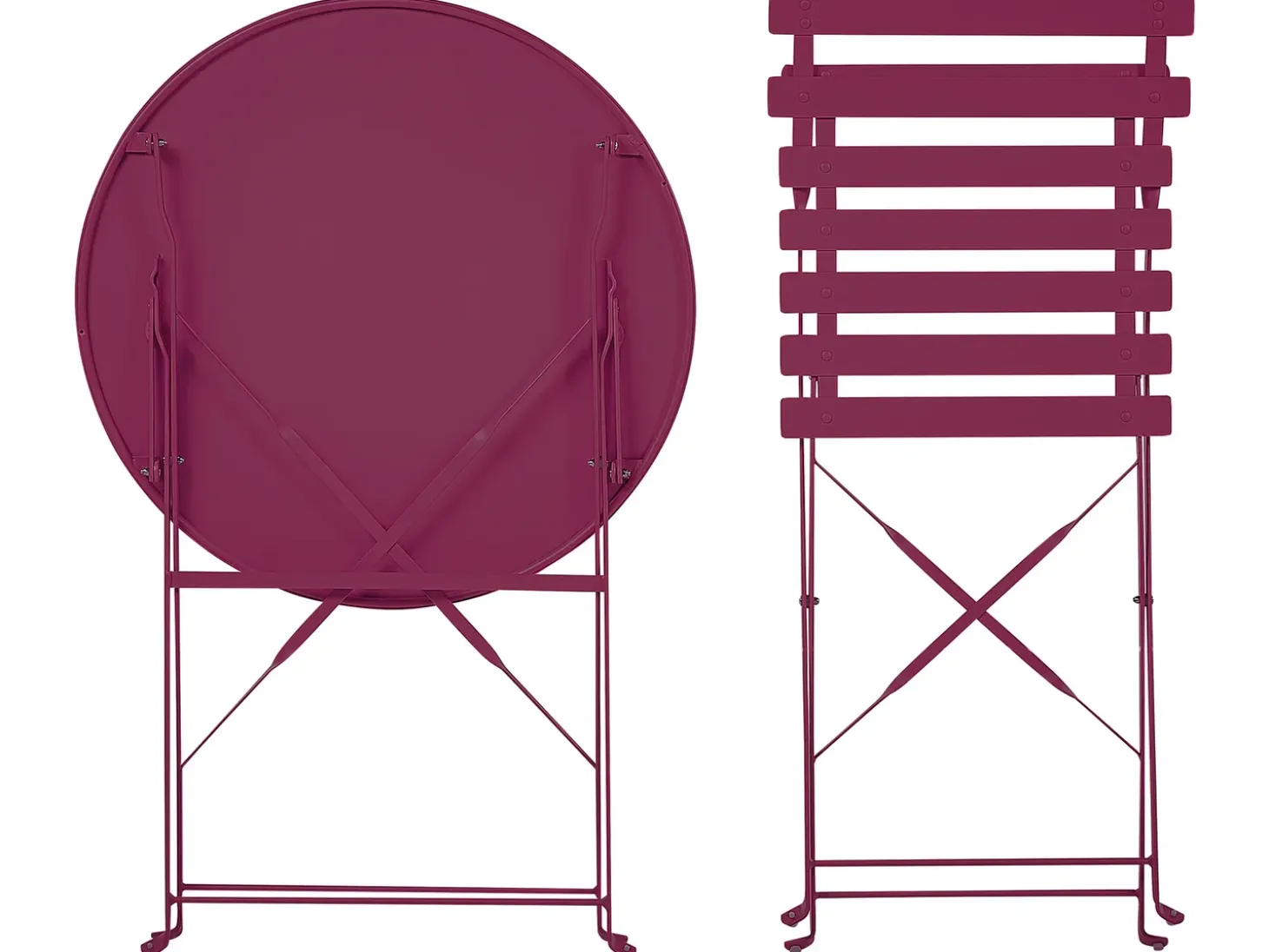Altansæt Foldbar FIORI Metal Bordeaux