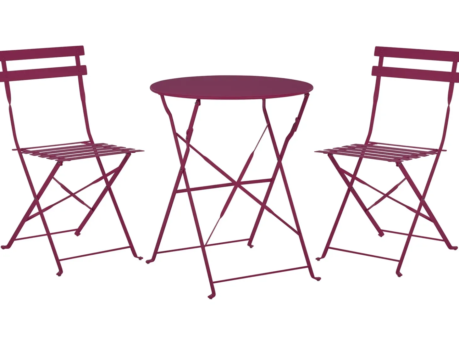 Altansæt Foldbar FIORI Metal Bordeaux