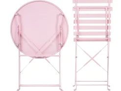 Altansæt Foldbar FIORI Metal Pastellrosa