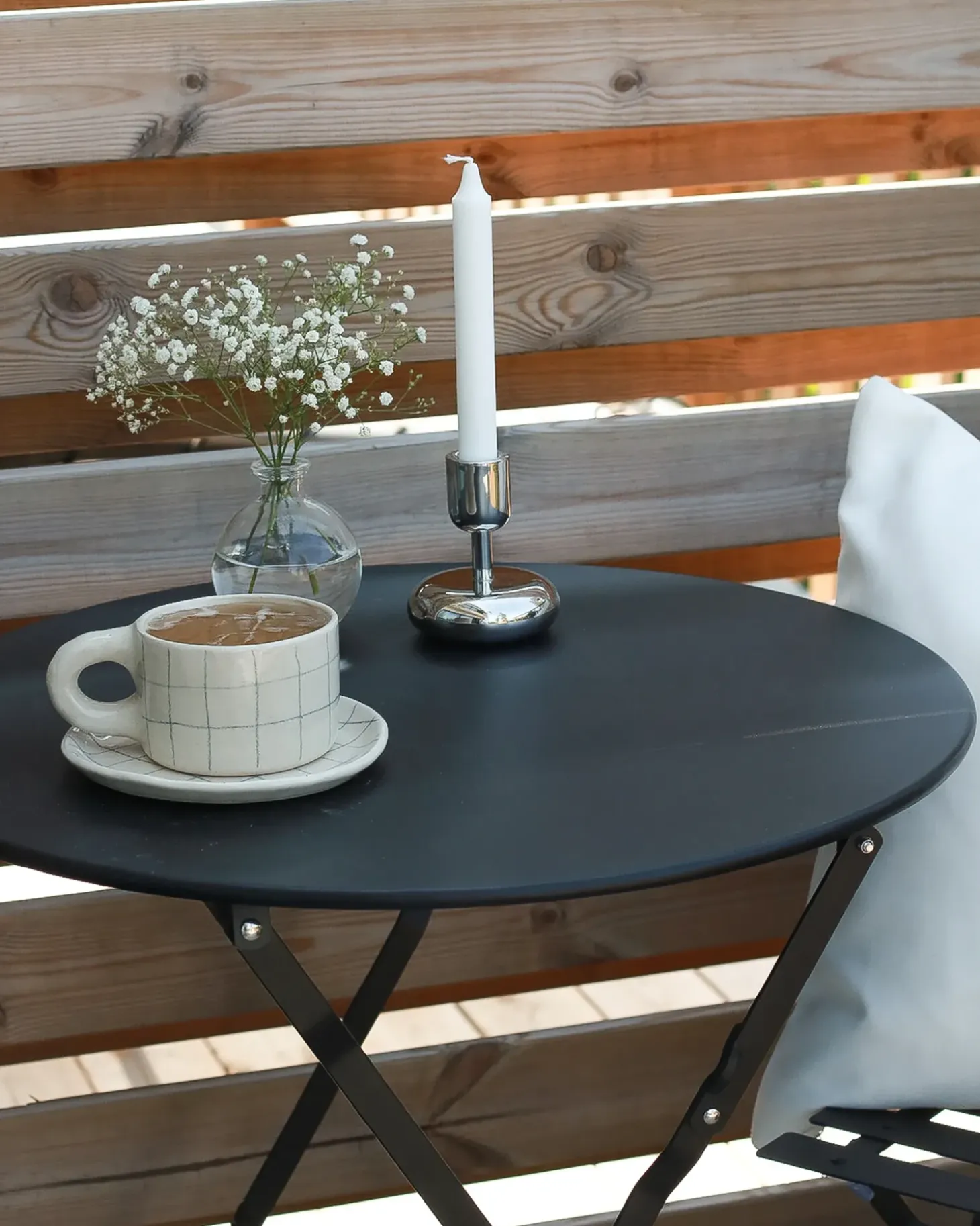 Altansæt Foldbar FIORI Metal Sort