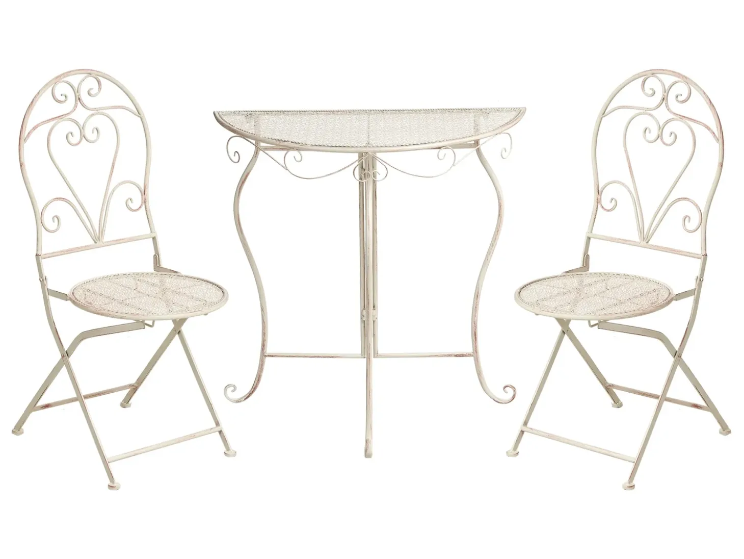 Altansæt Foldbar FOLELLI Metal Lys Beige