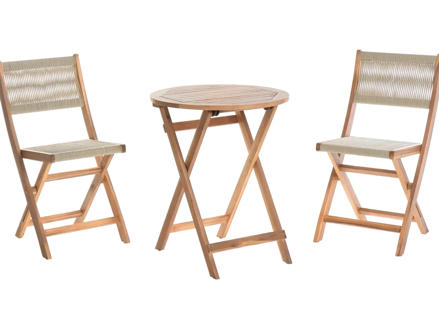 Altansæt Foldbar PROSSEDI Akacietræ Beige