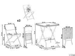 Altansæt Foldbar TRAPPETO Sort