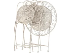 Altansæt Foldbar TRIESTE Metal Lys Beige
