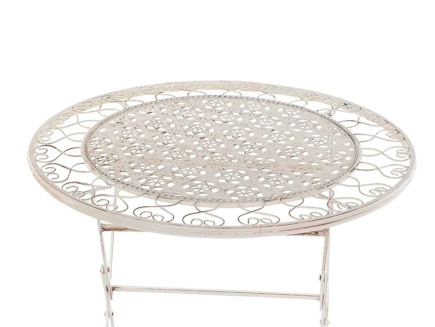 Altansæt Foldbar TRIESTE Metal Lys Beige