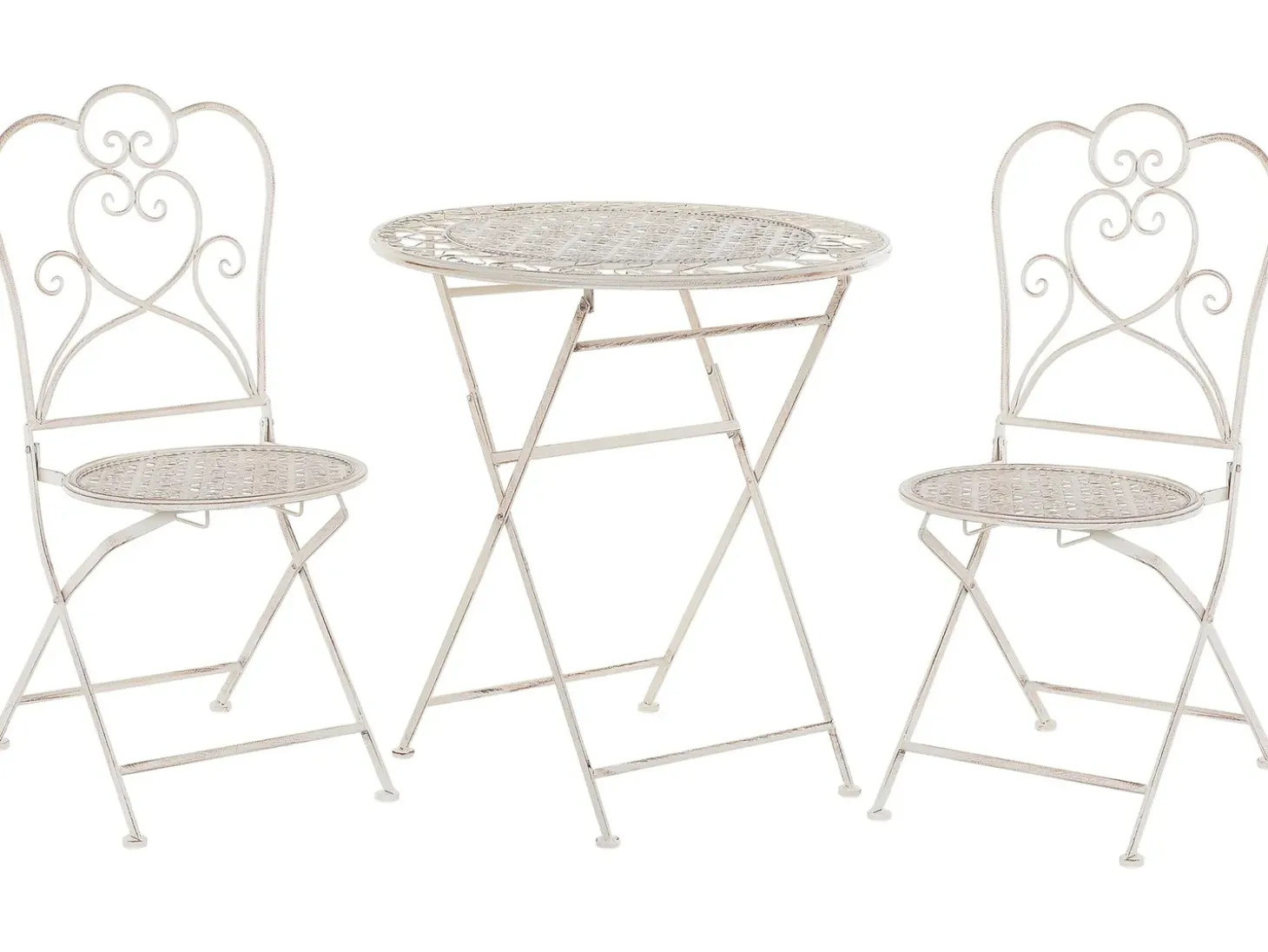 Altansæt Foldbar TRIESTE Metal Lys Beige