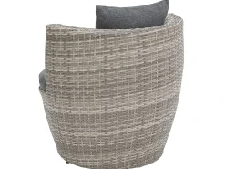 Altansæt med puder CAPRI PE-rattan Grå