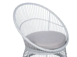 Altansæt med puder MESYNA PE-rattan Hvid