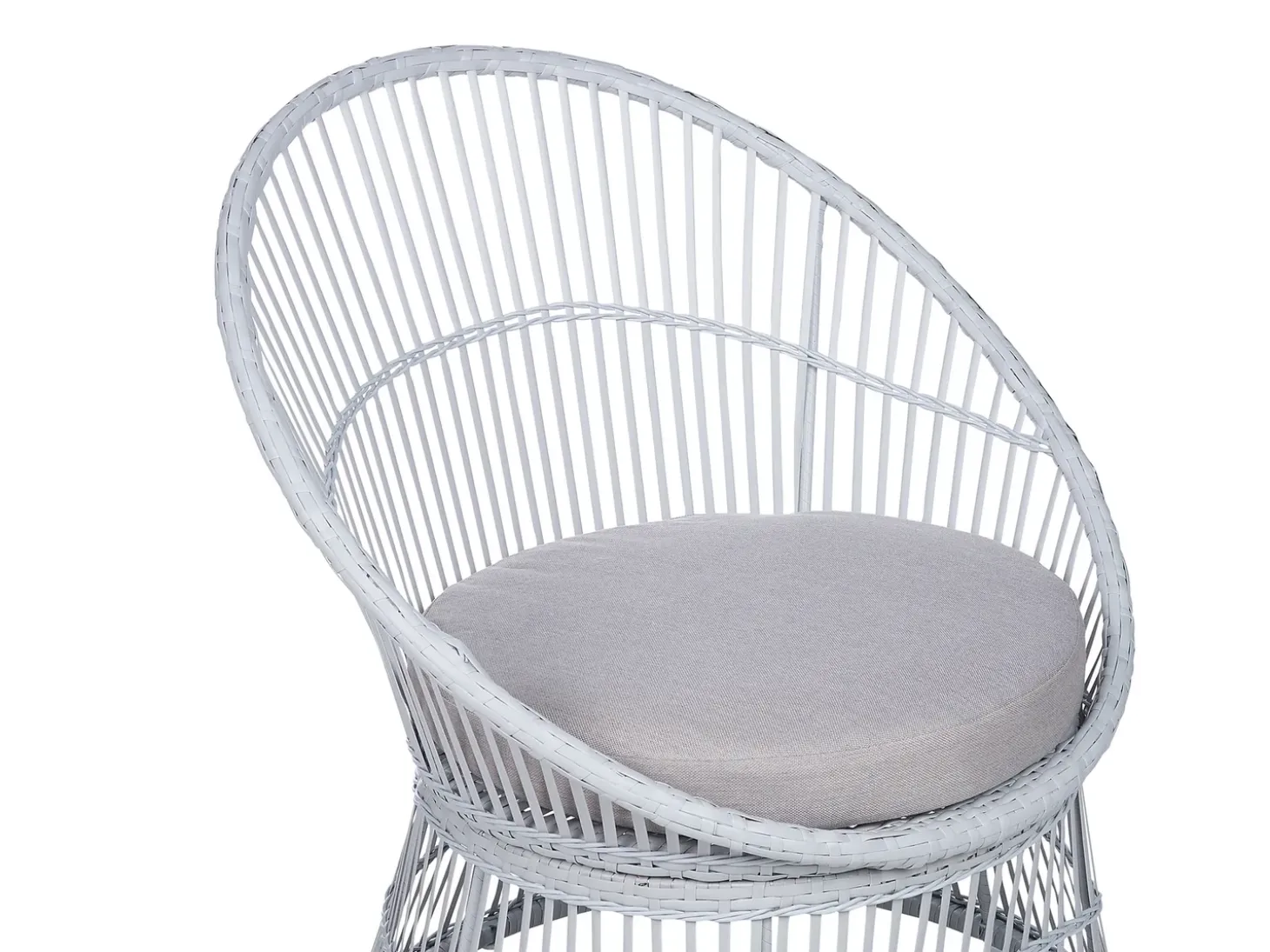 Altansæt med puder MESYNA PE-rattan Hvid