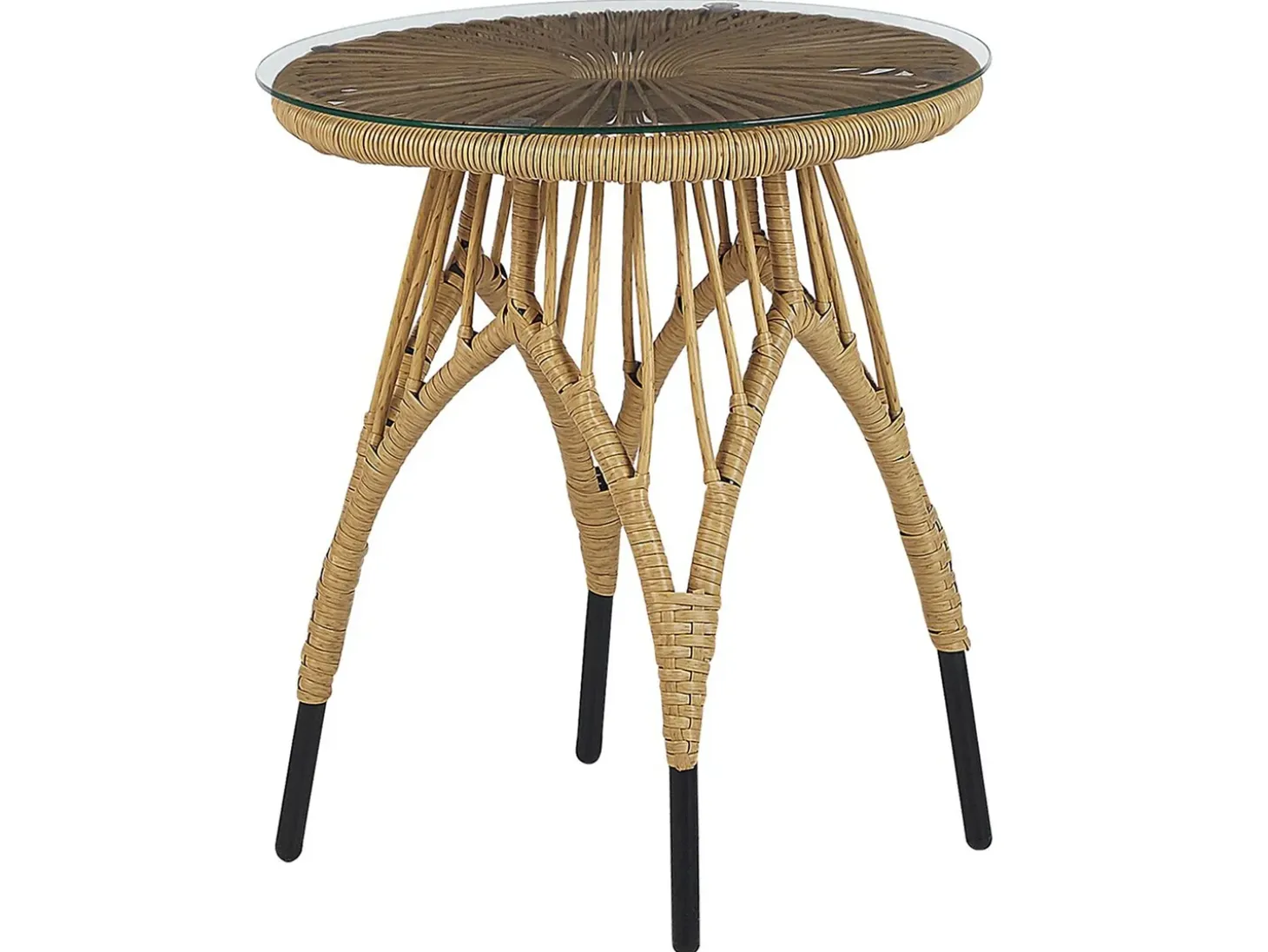 Altansæt med puder PELLARO PE-rattan Sort