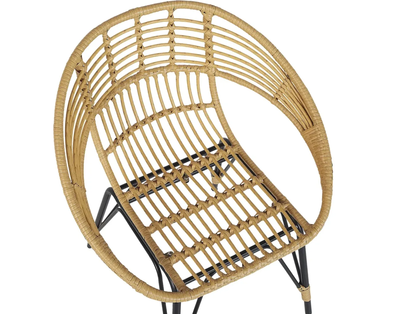 Altansæt med puder PELLARO PE-rattan Sort