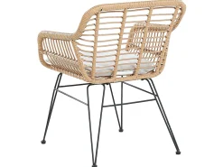 Altansæt med puder TRESTINA PE-rattan Lysebrun