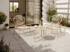 Altansæt OVARO PE-rattan Beige