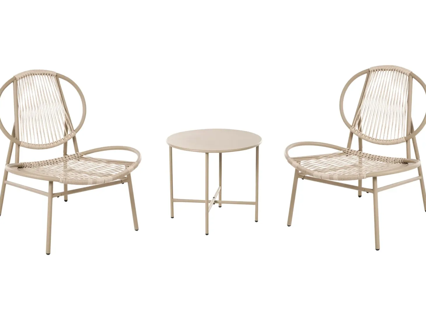 Altansæt OVARO PE-rattan Beige