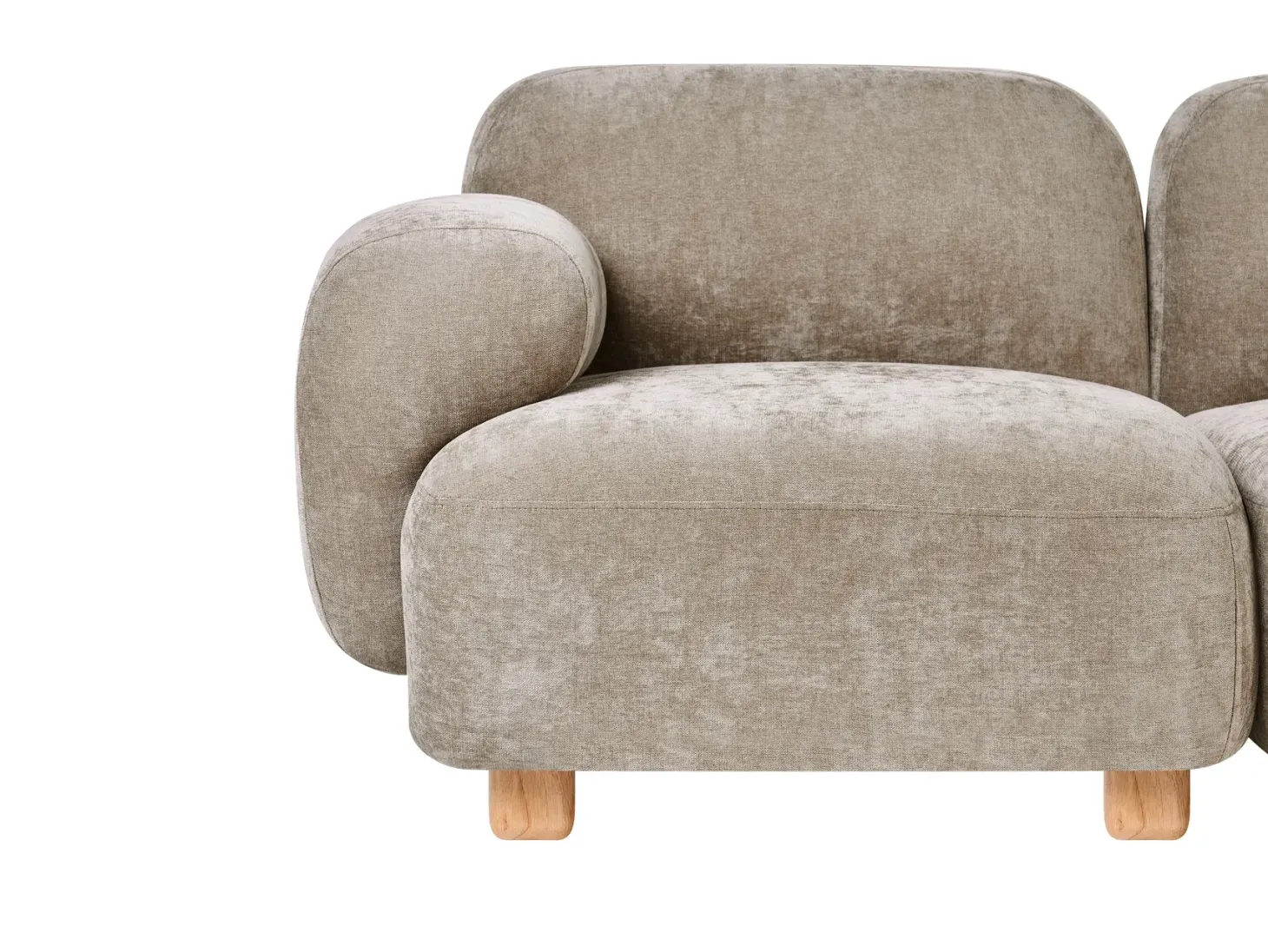 AMLI 2 personers Modulsofa Beige med fodskammel