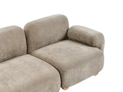 AMLI 3 personers Modulsofa Beige med fodskammel