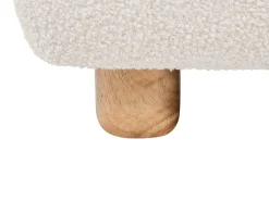 AMLI 2 personers Modulsofa Cremehvid Boucle med fodskammel