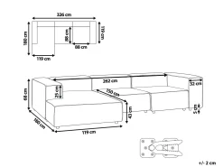 ARDAL 4 personers Hjørnesofa modul Højrevendt Beige