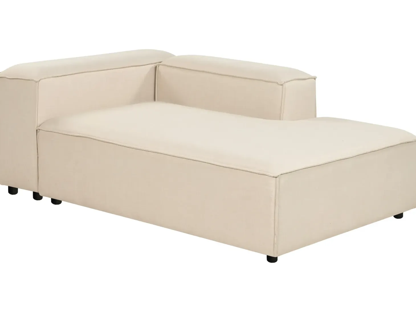 ARDAL 3 personers Hjørnesofa modul Venstrevendt Beige med fodskammel