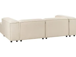 ARDAL 3 personers Hjørnesofa modul Venstrevendt Beige med fodskammel