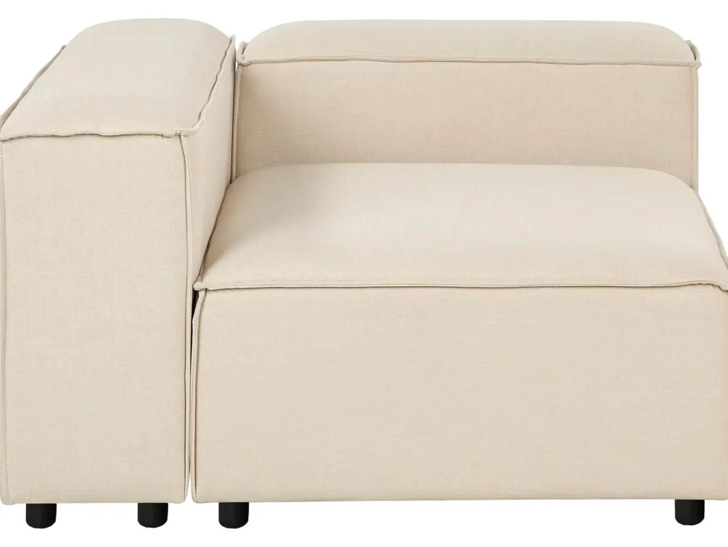 ARDAL 3 personers Hjørnesofa modul Venstrevendt Beige med fodskammel