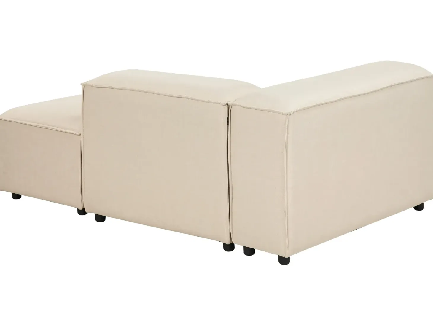 ARDAL 3 personers Hjørnesofa modul Venstrevendt Beige med fodskammel