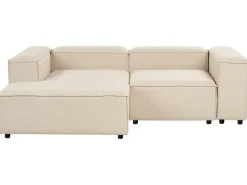 ARDAL 3 personers Hjørnesofa modul Højrevendt Beige med fodskammel