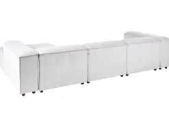 ARDAL 4 personers Hjørnesofa modul Venstrevendt Cremehvid Fløjl