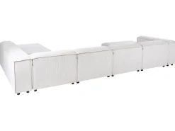 ARDAL 5 personers Hjørnesofa modul Venstrevendt Cremehvid Fløjl