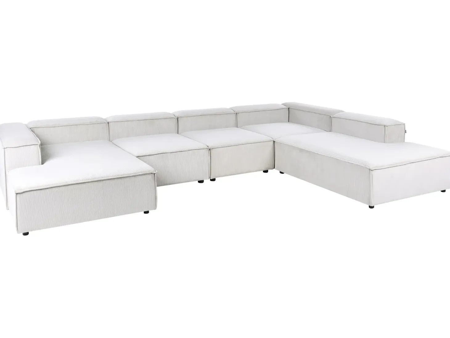 ARDAL 5 personers Hjørnesofa modul Venstrevendt Cremehvid Fløjl
