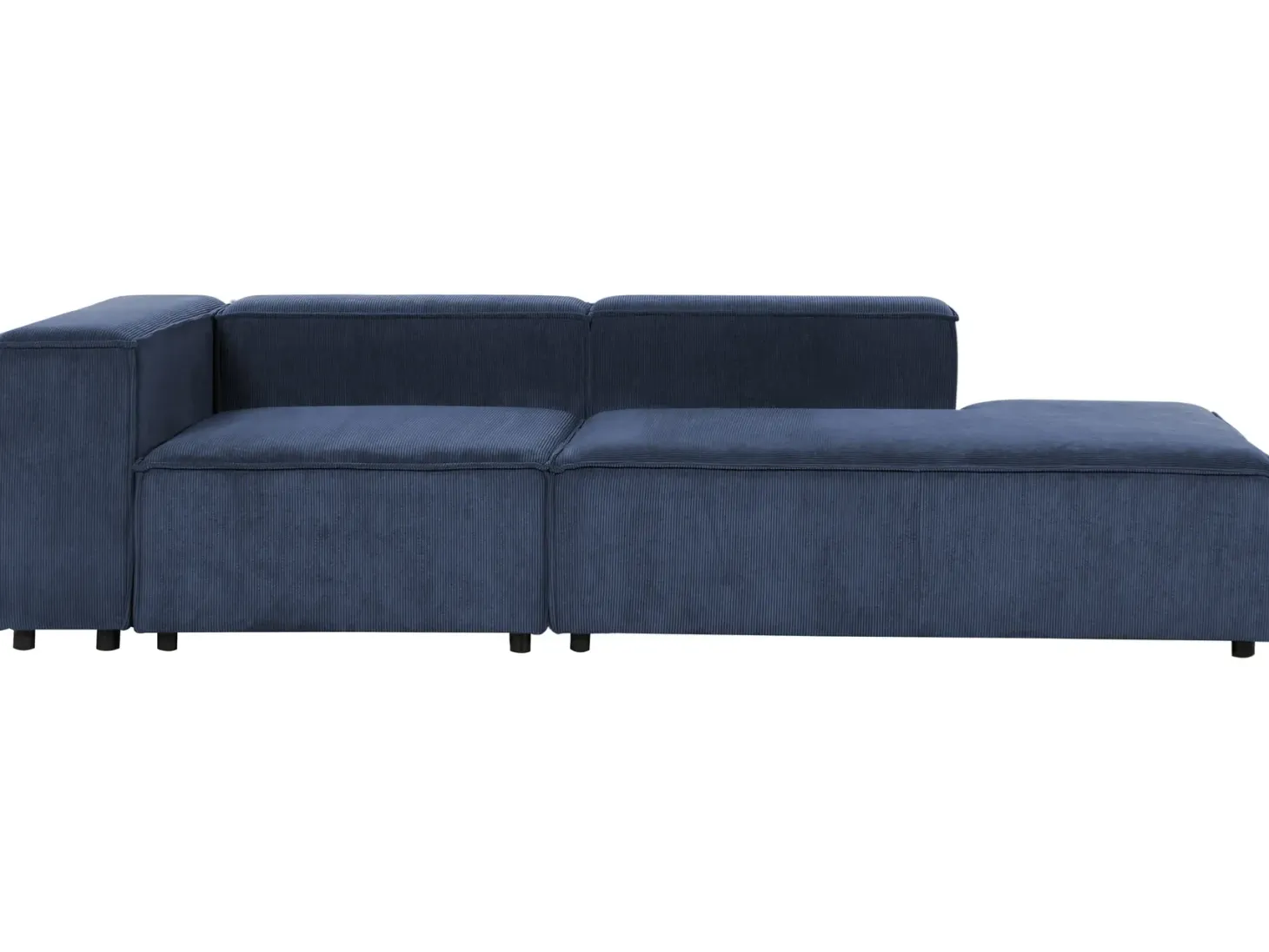 ARDAL 5 personers Hjørnesofa modul Venstrevendt Mørkeblå Fløjl