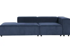 ARDAL 5 personers Hjørnesofa modul Højrevendt Mørkeblå Fløjl