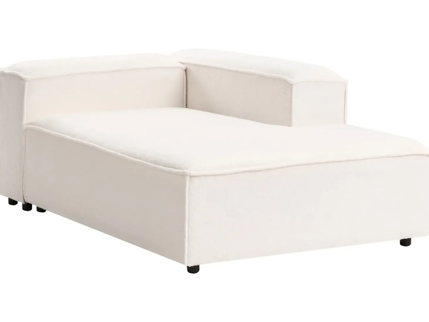 ARDAL 4 personers Hjørnesofa modul Venstrevendt Cremehvid Boucle
