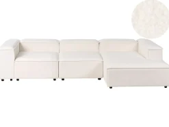 ARDAL 4 personers Hjørnesofa modul Venstrevendt Cremehvid Boucle
