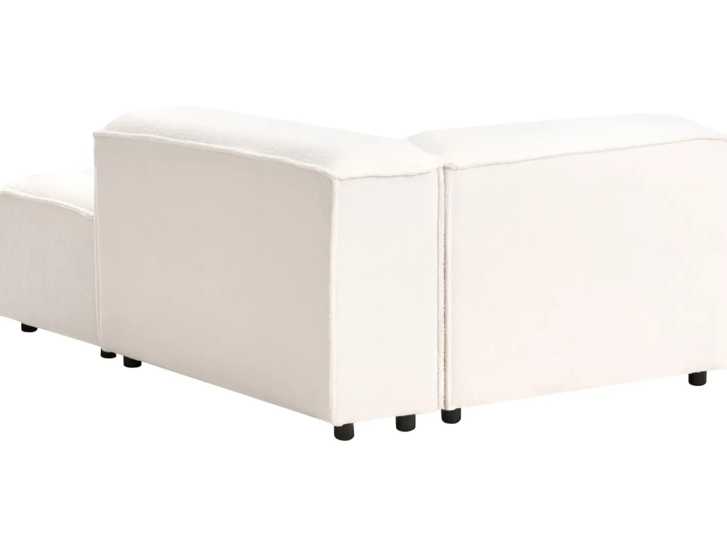 ARDAL 4 personers Hjørnesofa modul Venstrevendt Cremehvid Boucle